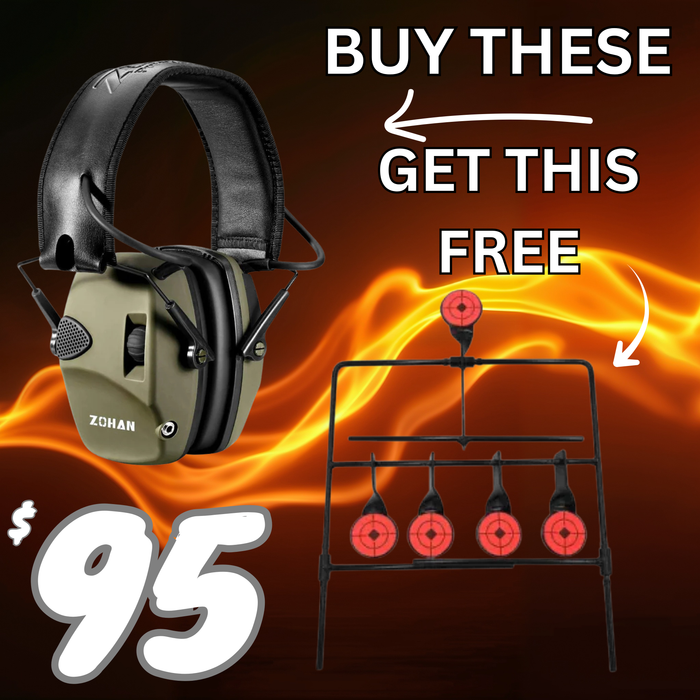 Zohan Electronic Shooting Ear Muffs + Air rifle target